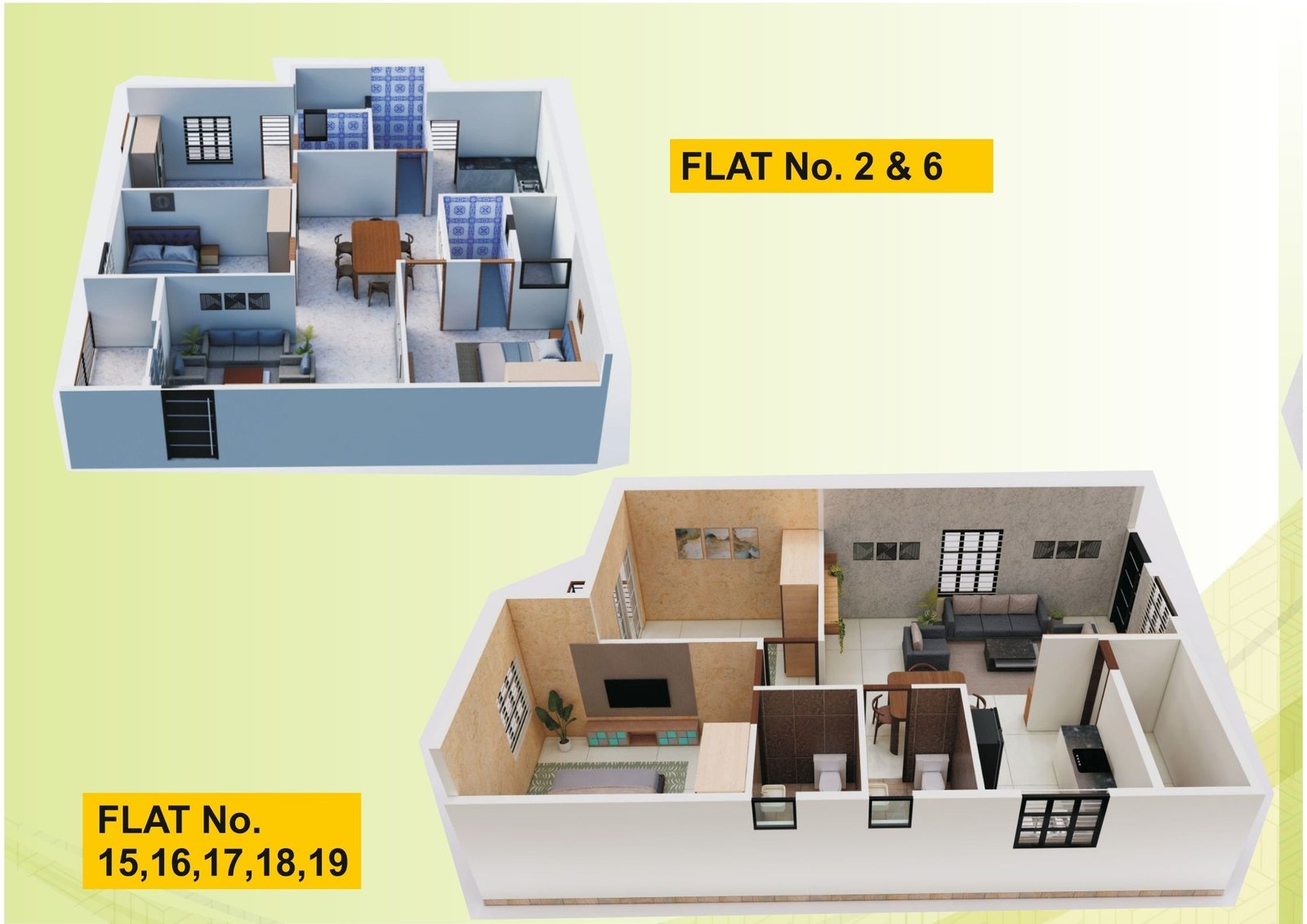 2 BHK Floor Plan